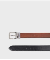 The Bridge Brunelleschi cintura reversibile in pelle nera e