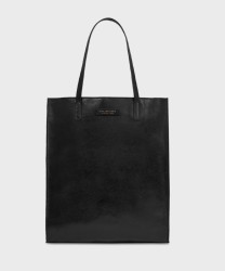 The Bridge Mirra borsa shopping con zip in pelle nera