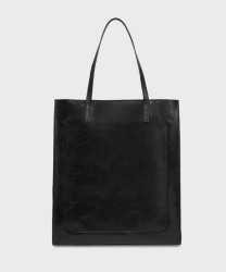 The Bridge Mirra borsa shopping con zip in pelle nera