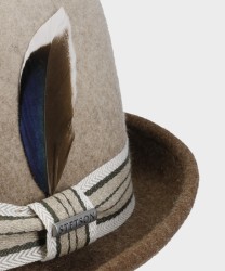 Stetson Trilby Wool Felt Hat Beige Natural Degrade