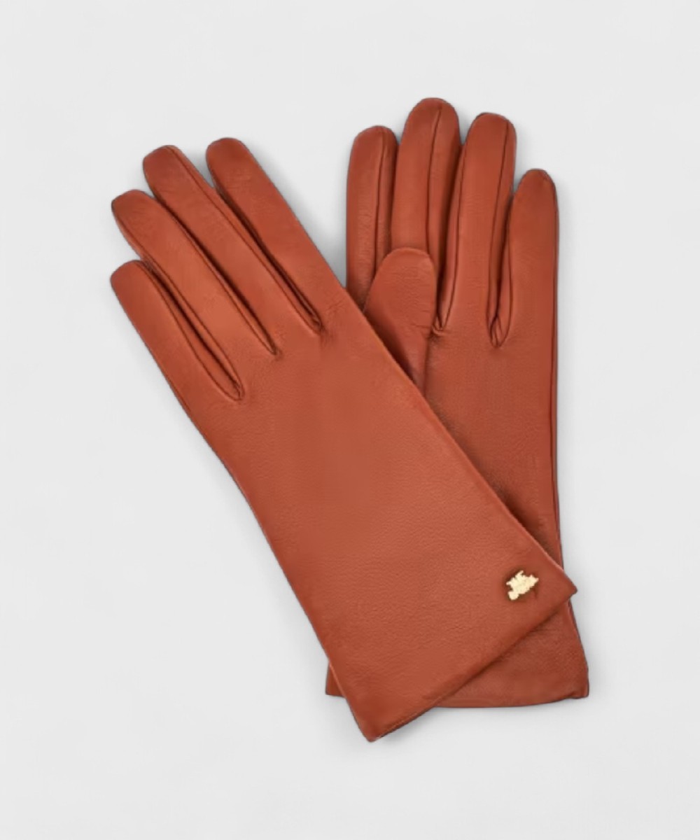 The Bridge Story Women's Leather Gloves, Brown