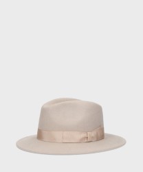 Borsalino Macho cappello fedora in feltro lana, beige