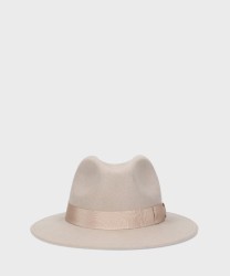 Borsalino Macho cappello fedora in feltro lana, beige
