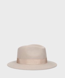 Borsalino Macho Wool Felt Fedora Hat, Beige
