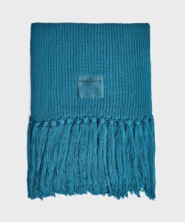 Patrizia Pepe sciarpa in costina tonic turquoise