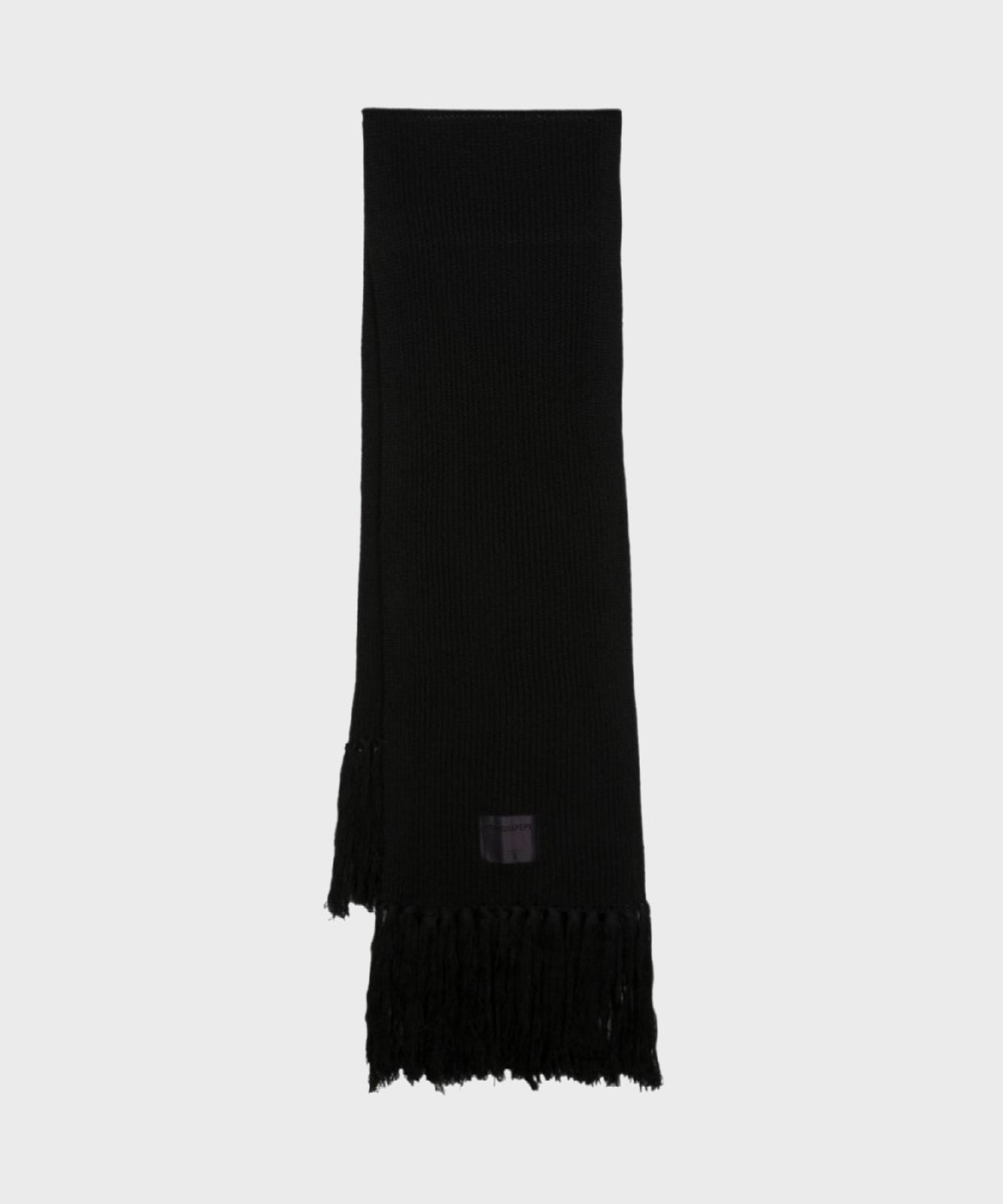 Patrizia Pepe sciarpa cozy in lana a coste nero