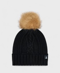 Patrizia Pepe long hat with bon bon, black