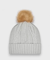 Patrizia Pepe berretto lungo con bon bon lana eldorado white
