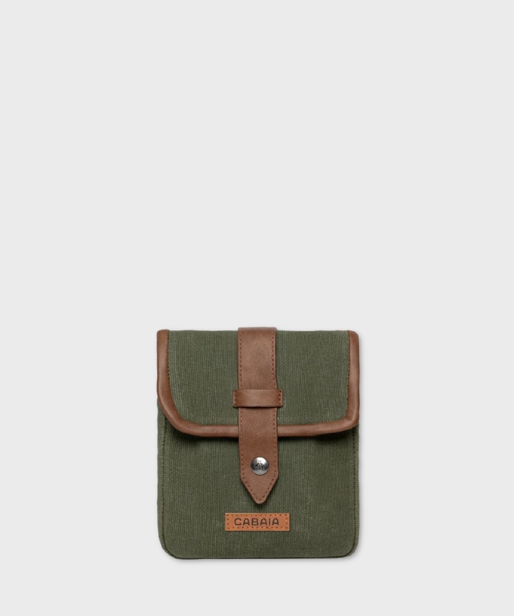 Cabaia Nicosie side pocket small, canvas invecchiato green