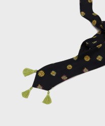 Mantero Tilda silk tassel tie band, anthracite