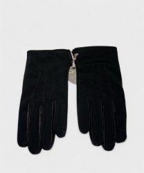 AG Spalding & Bros men's leather and nylon gloves, black