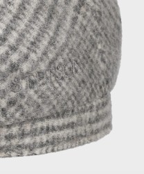 Stetson Driver cap in sustainable virgin wool, grey tartan
