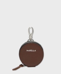 Marella Milena portamonete con moschettone, marrone wood