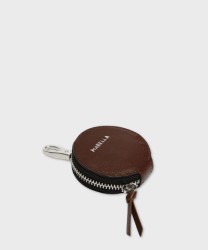 Marella Milena portamonete con moschettone, marrone wood