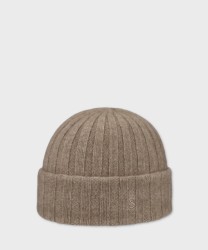 Stetson Beanie pure undyed cashmere cap, pale brown