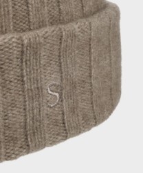 Stetson Beanie berretto in puro cashmere non tinto, marrone