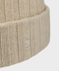 Stetson Beanie pure undyed cashmere hat, natural beige