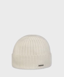 Stetson Beanie pure cashmere hat, white wool white