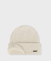 Stetson Beanie pure cashmere hat, white wool white