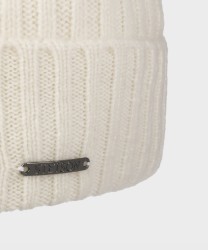 Stetson Beanie pure cashmere hat, white wool white