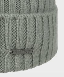 Stetson Beanie berretto in puro cashmere, verde sagee