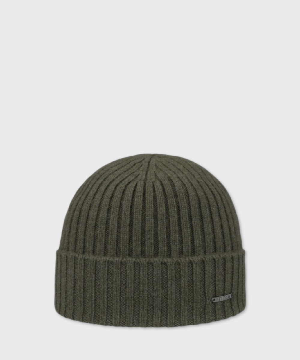 Stetson Beanie berretto in puro cashmere, verde...