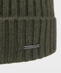 Stetson Beanie pure cashmere hat, moss green