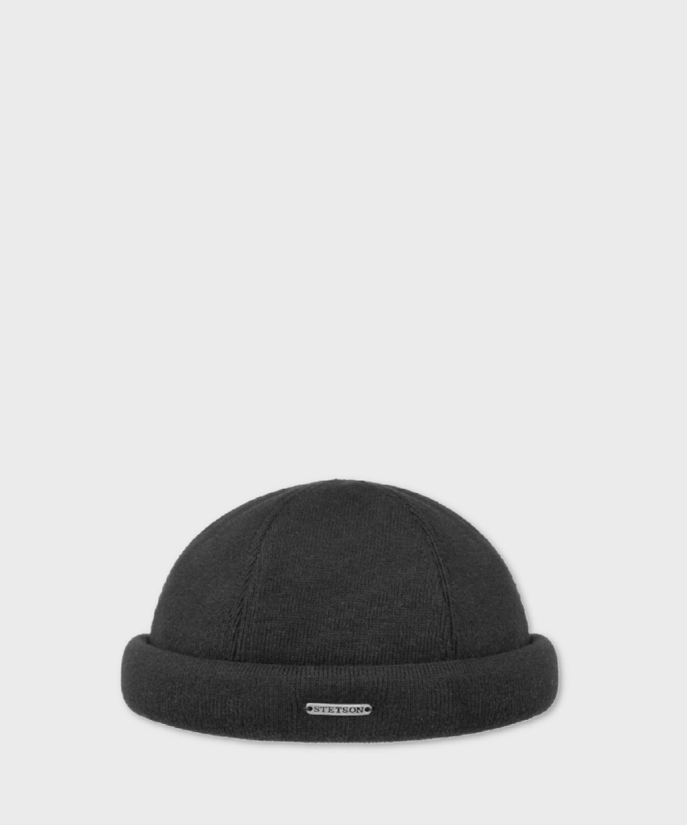 Stetson Docker Cotton Knit Hat, Black
