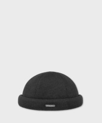 Stetson Docker berretto in cotone Knit, nero