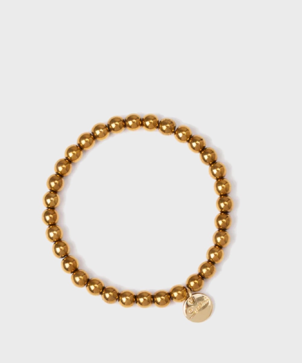 Sodini Crypto bracciale elastico con boule oro