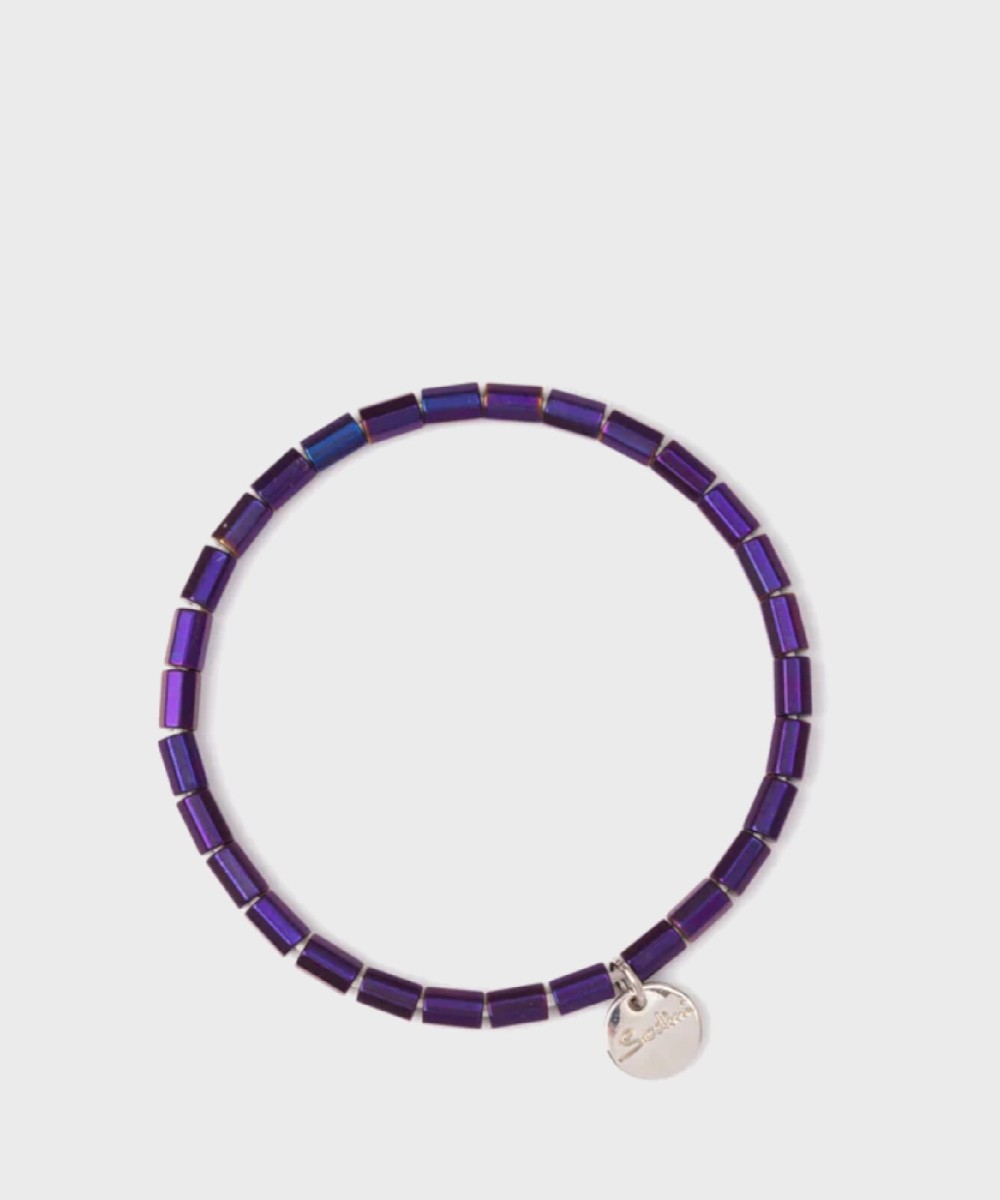 Sodini Crypto Elastic Bracelet with Purple Ingots