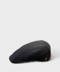 Panizza Stripe Melton Teflon Cap, Black