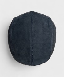 Panizza Stripe Leather Cap, Black