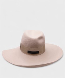 Catarzi Noto cappello con grande tesa in feltro velour, beige