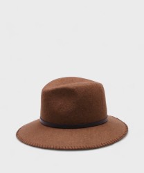 Catarzi Siena Lobbia hat in beaver and merino wool, brown