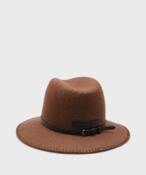 Catarzi Siena Lobbia hat in beaver and merino wool, brown