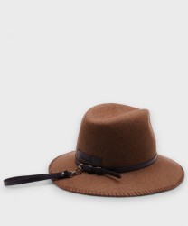 Catarzi Siena Lobbia hat in beaver and merino wool, brown