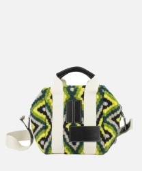 Manikomio Dsgn Lady 24 diagonal wool granny blanket bag