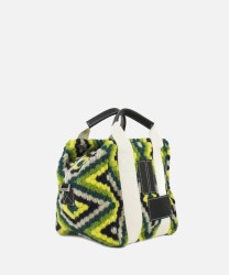 Manikomio Dsgn Lady 24 diagonal wool granny blanket bag