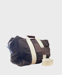 Manikomio Dsgn 38 suede duffel bag, brown