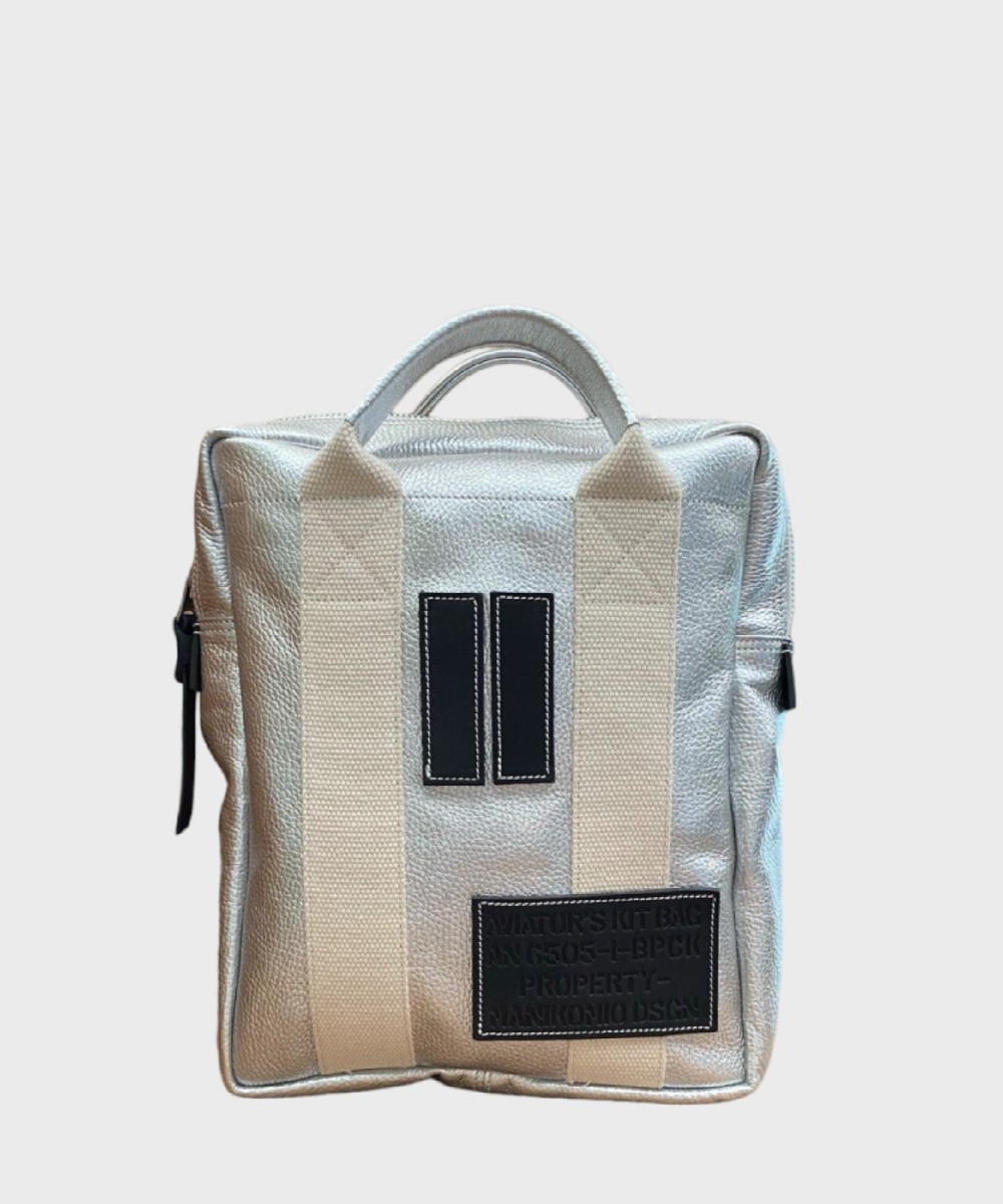 Manikomio Dsgn Lilly backpack, silver laminate