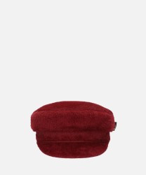 Borsalino Baker Boy sailor hat in alpaca and wool, red