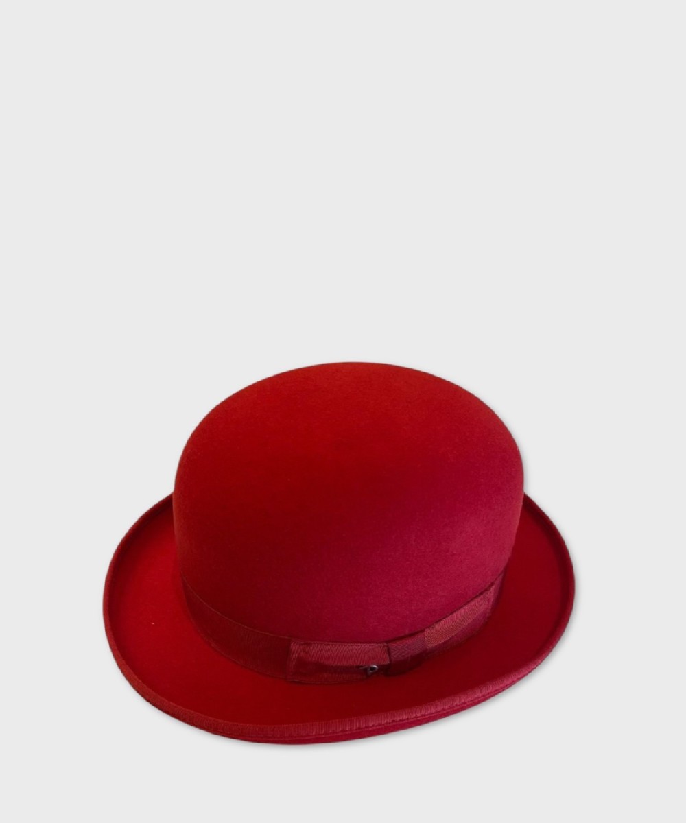 Panizza Bombetta wool felt hat Chianti, red
