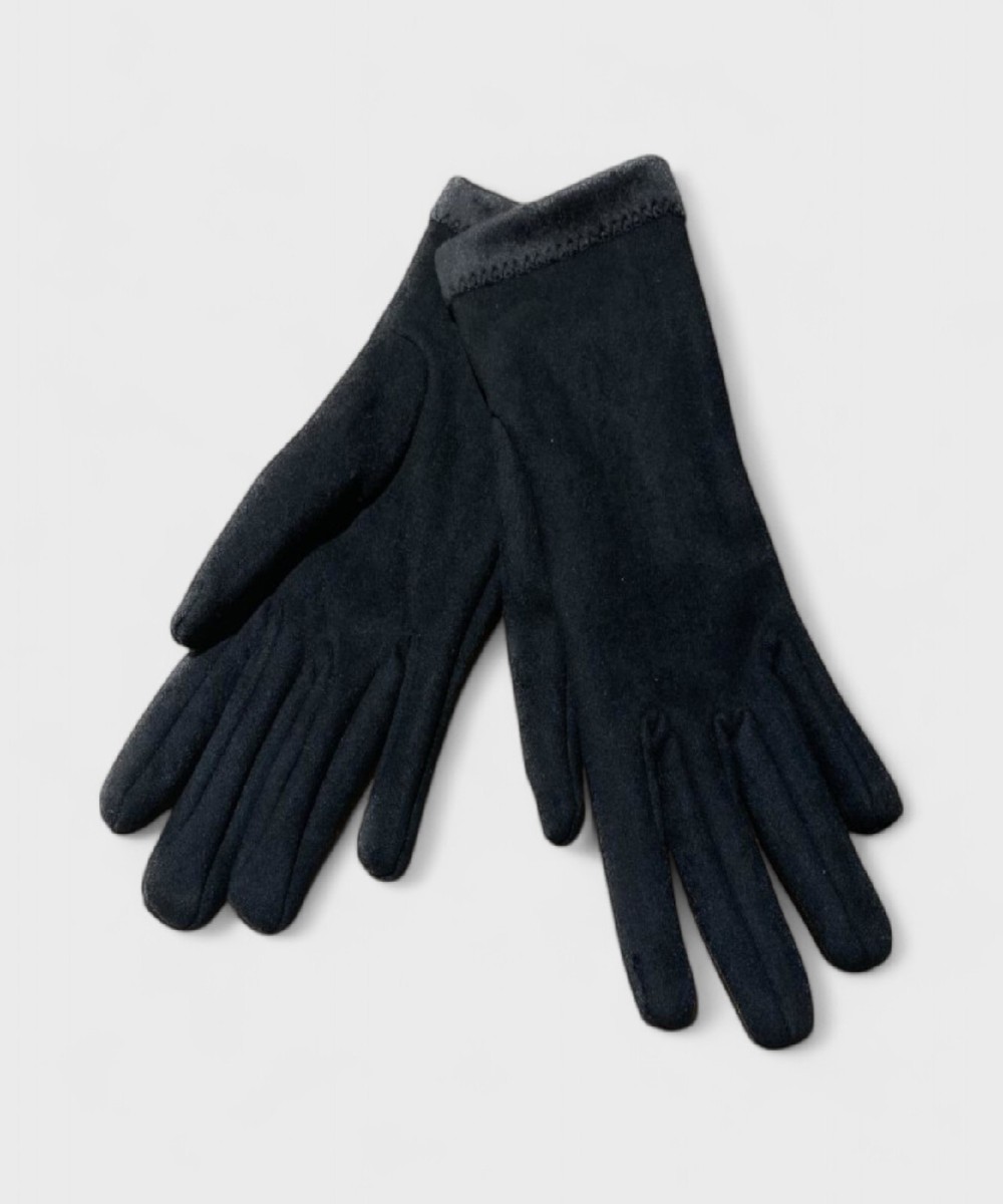Galise women's velvet gloves, black