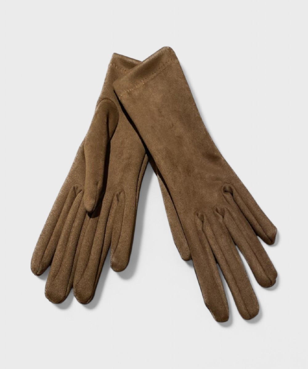 Galise guanti donna eco suede, marrone