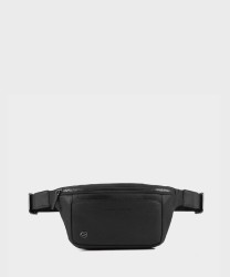 Piquadro Black Square marsupio in pelle nero