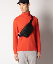 Piquadro Black Square marsupio in pelle nero