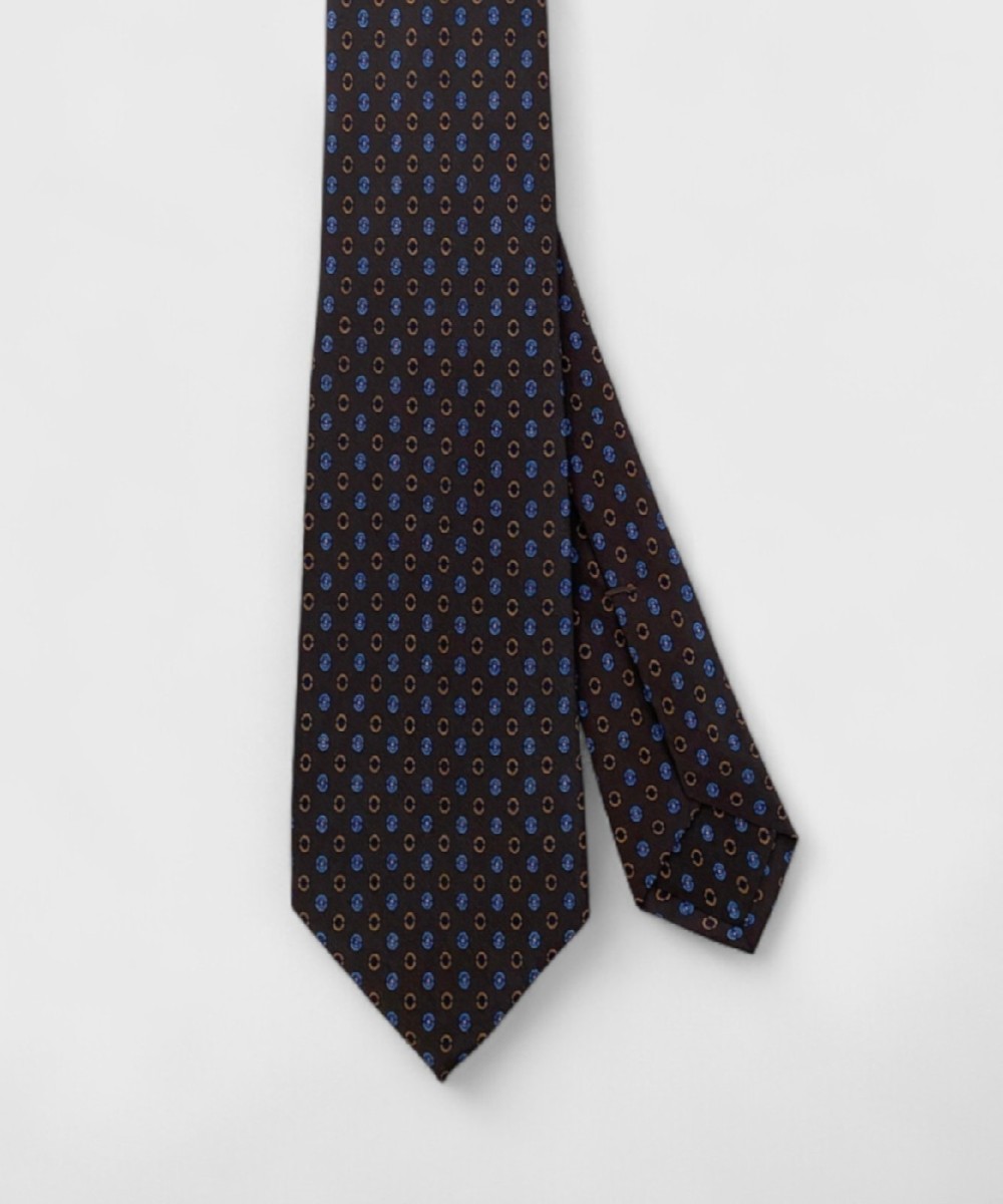 Petronius 1926 three fold silk tie square 70s,...
