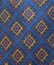 Petronius 1926 three fold silk tie square 70s, vintage blue