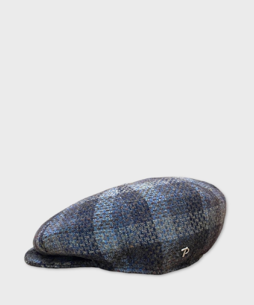 Panizza Clove 8-piece wool cap, blue checks